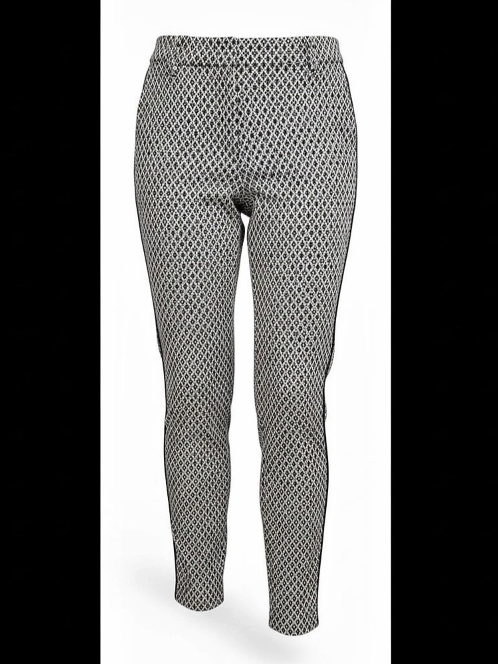 Mario Serrani Geometric Leggings in Black & White Size 8